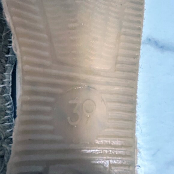 Woman's leather black and cream espadrilles shoes size 39 - Picture 6 of 9